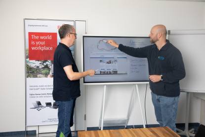 Auch wir arbeiten mit dem Samsung Flip.